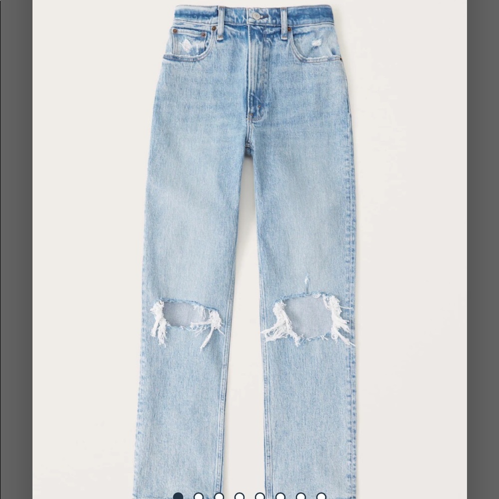 ABERCROMBIE 90s ULTRA HIGH RISE STRAIGHT LEG JEAN